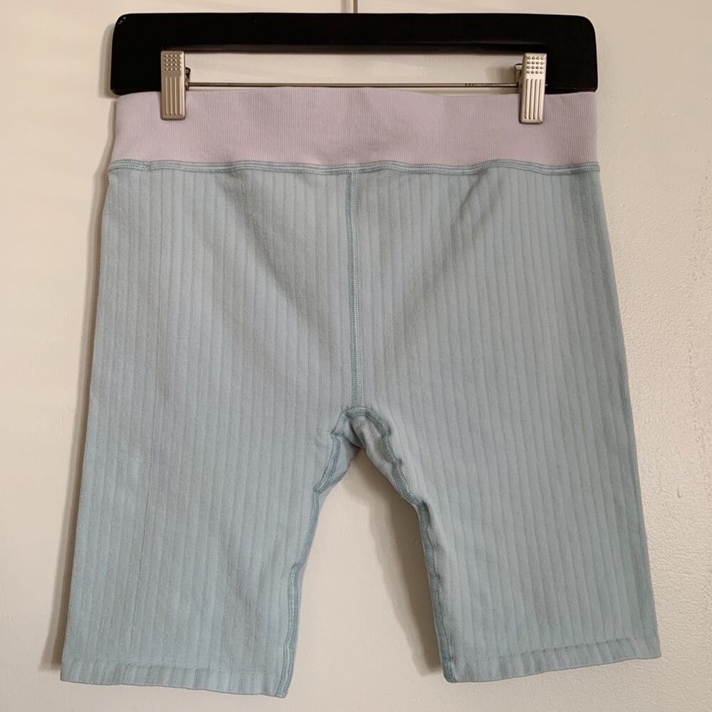 Blue and Purple Anthropologie James Colorblocked High Waisted Bike Shorts XS/S - Picture 7 of 8